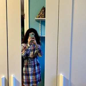 Plaid girls xxl casual dress